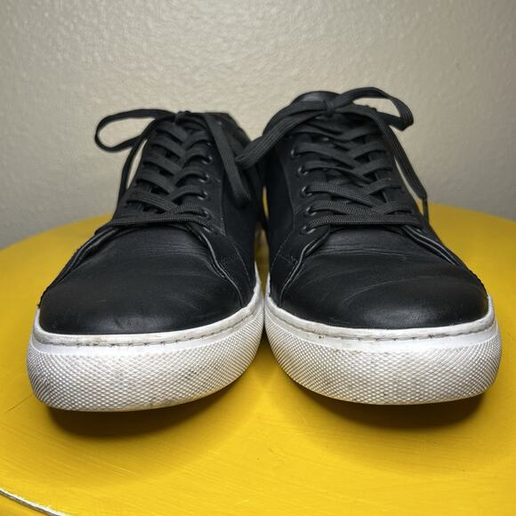 Thursday Premier Everyday Shoes Men's 12 Black White Leather Low Top Sneakers - Picture 4 of 14